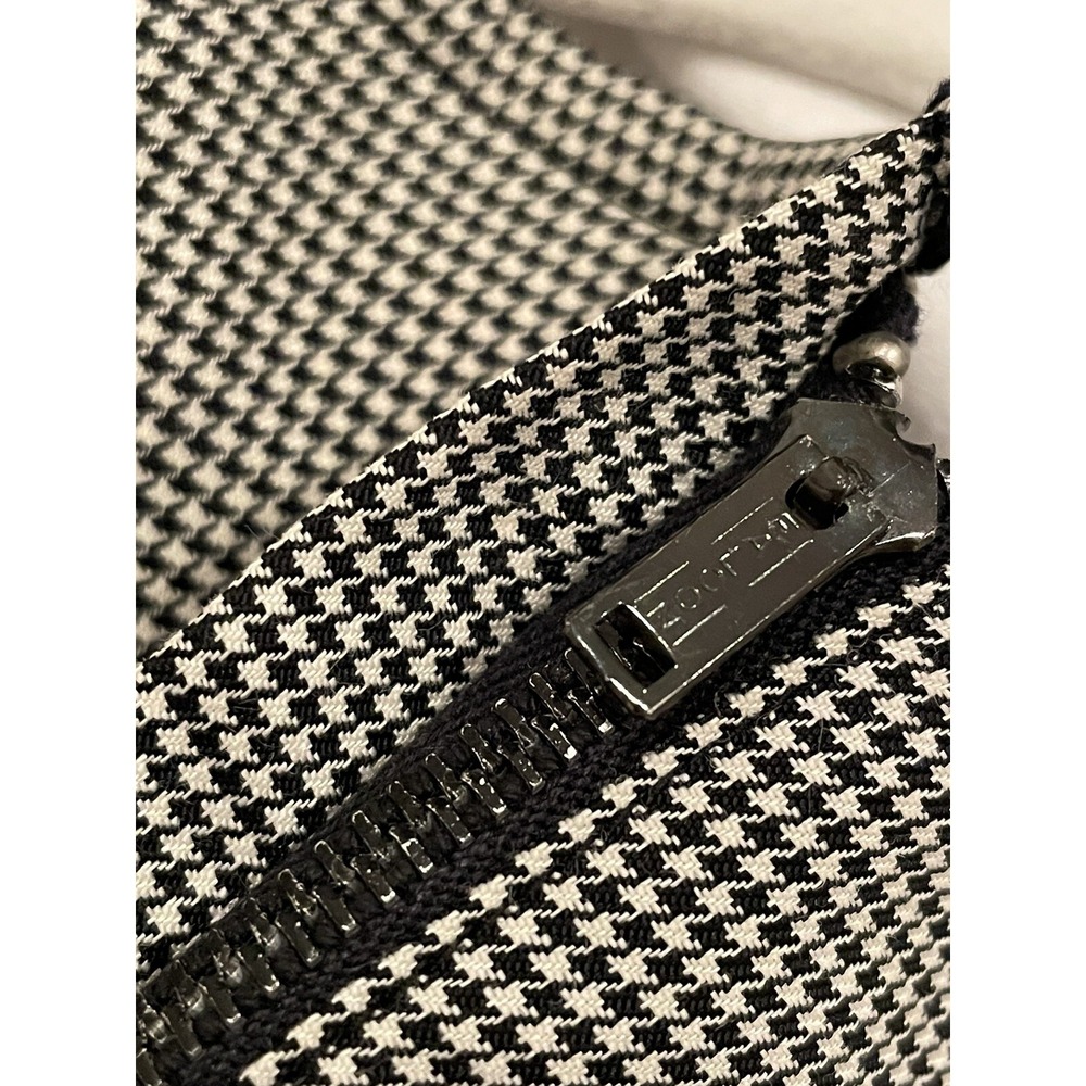VTG 60s Houndstooth Sheath Dress Mad Men Herman Marcus Waist 26 (READ - Picture 6 of 15